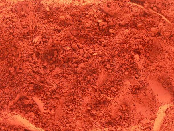 Study claims that mercury poisoning spike evidenced in human bones from the Copper Age in Iberia is evidence of the use of cinnabar, seen in the image in powdered form, during ancient rituals. (ReSeandra / Adobe Stock)