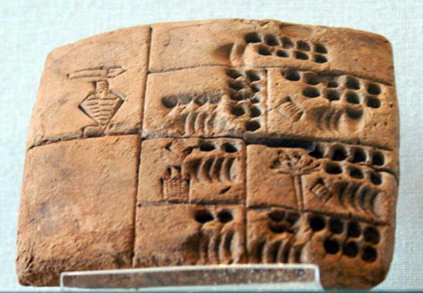 Sumerian administrative tablet bearing the supposed name “Kushim” (3500 – 2000 BC).