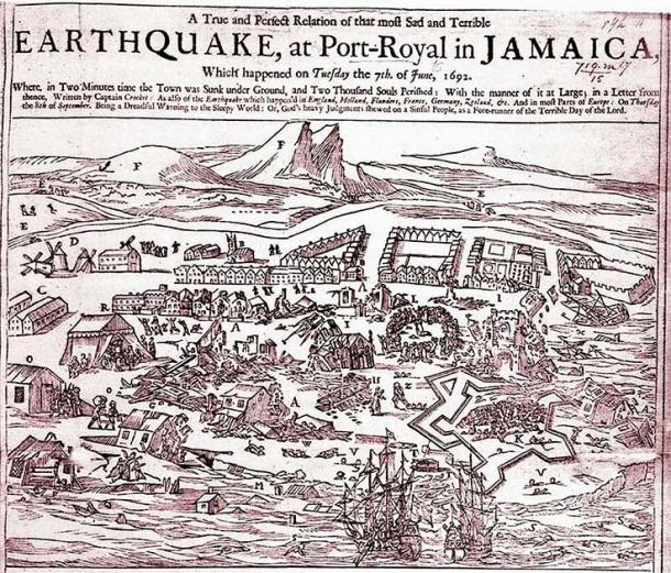 Sunken Pirate City of Port Royal 1692. (Public domain)