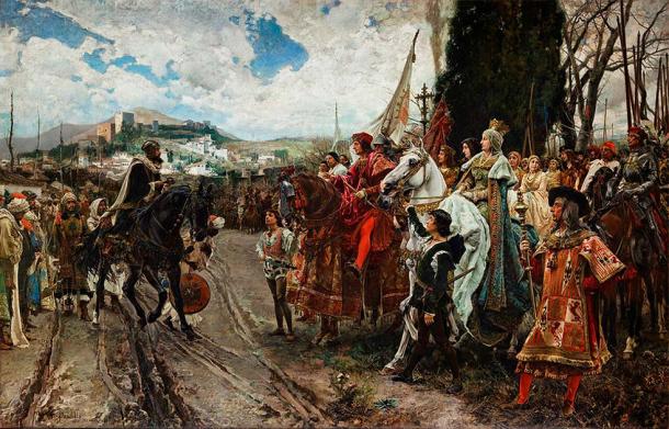 The Surrender of Granada, by Francisco Pradilla y Ortiz, depicts the moment which officially marked the end of the Reconquista. (Public domain)