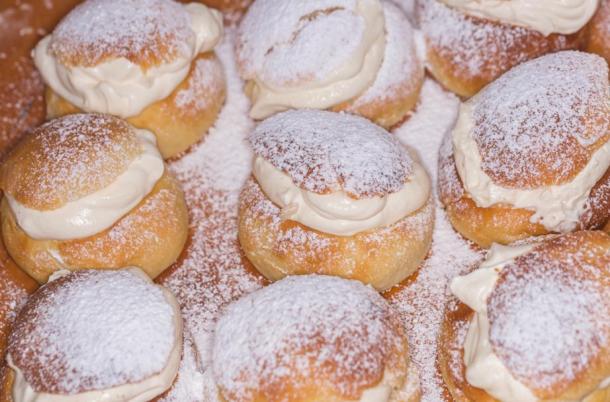 Swedish semla Lenten bun