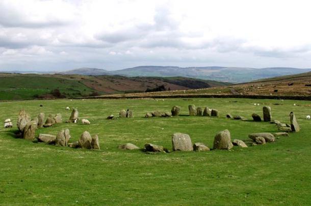 Swinside stone circle, in the Lake District, England.