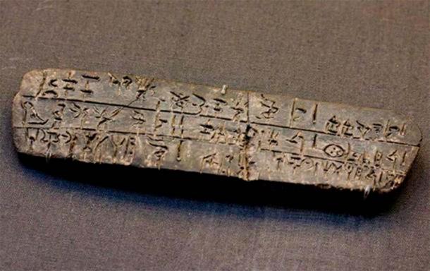 Clay Tablet inscribed with Linear B script dated 1450-1375 BC, Knossos (CC BY 2.0)