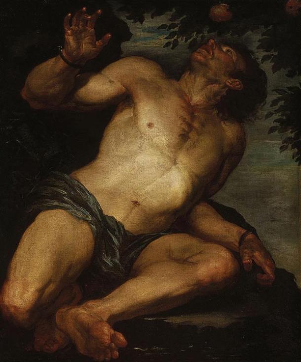 Tantalus’ torture is never-ending. Oil painting, 1630s-1640s. 