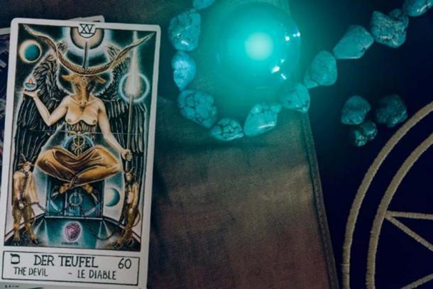 Carte de tarot représentant Baphomet, détail. (wimage72 / Fotolia)