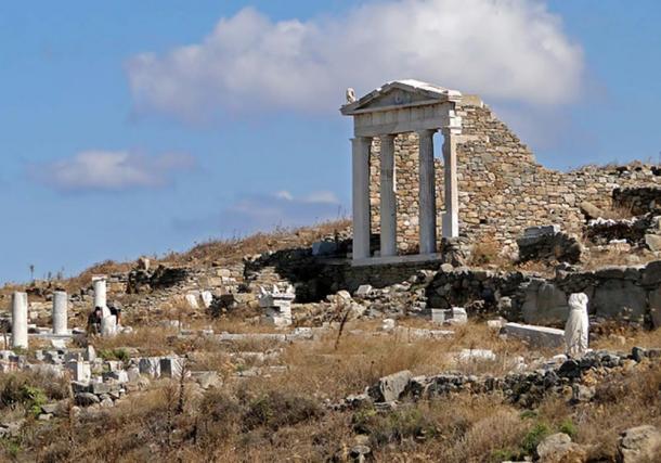 Temple of Isis in Delos, Greece.