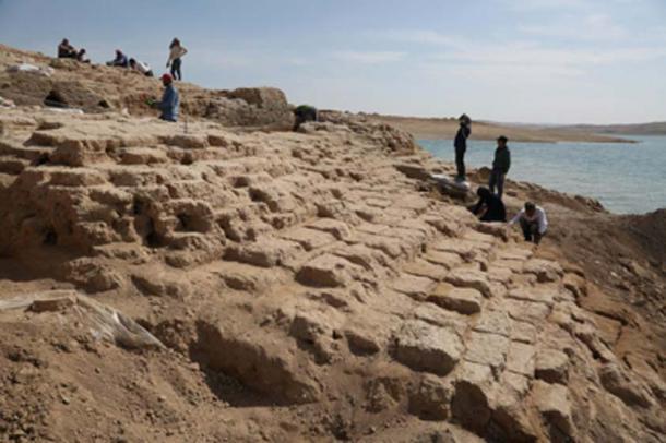 Terrace wall on the western side of Kemune Palace. (University of Tübingen eScience Cente / Kurdistan Archaeology)