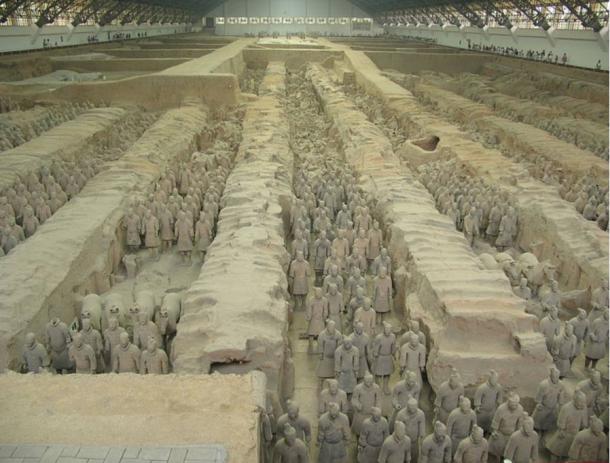 Terracotta Warriors and Horses, is a collection of sculptures depicting the armies of Qin Shi Huang, the first Emperor of China. Xi'an, China