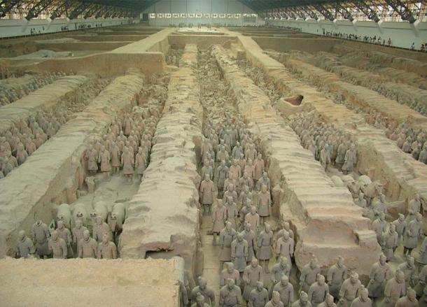 Terracotta Warriors and Horses, is a collection of sculptures depicting the armies of Qin Shi Huang, the first Emperor of China. Xi'an, China.  (Aneta Ribarska/CC BY-SA 3.0)