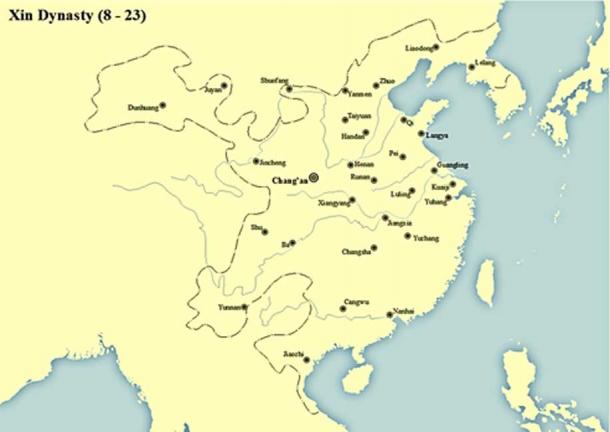 Territory Map of Xin Dynasty (8 - 23 AD). (SS/CC BY-SA 4.0)
