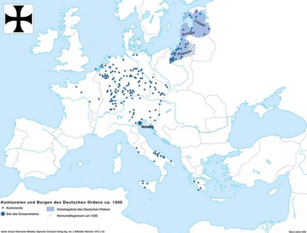 Extent of the Teutonic Order.