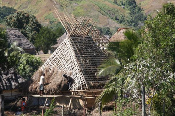Thatching a roof, Navala village (Heard, M / CC BY 2.0)