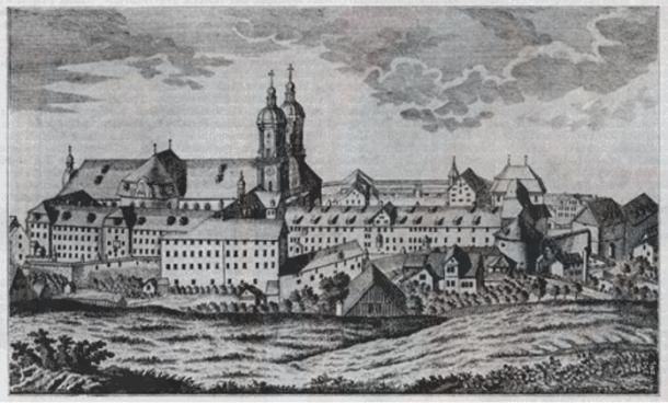 The Abbey of St. Gall in 1769 on a contemporary engraving.
