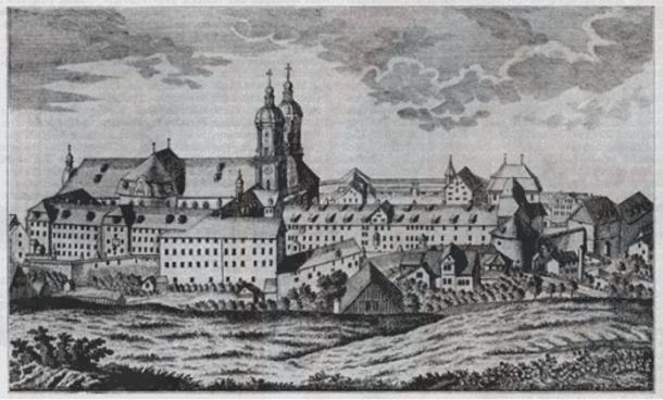 La Abadía de Saint-Gall en 1769 en un grabado contemporáneo.