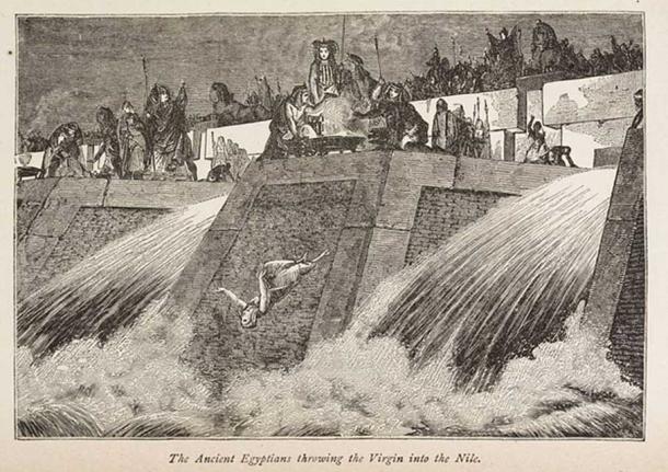 The Ancient Egyptians throwing a Virgin into the Nile, 1884 