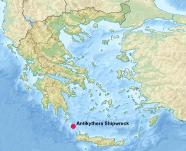 The Antikythera Shipwreck lies off the Greek island of Antikythera on the edge of the Aegean Sea, northwest of Crete. (Uwe Dedering / CC BY-SA 3.0)
