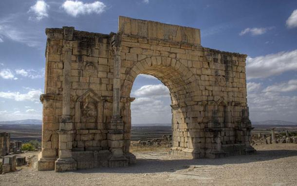 The Arch of Caracalla at Volubilis (looking southwest).