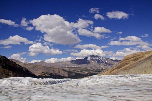 The Athabasca Glacier is one of a handful that makes up the Columbia Icefield in Jasper, Alberta, Canada. An Ice Age relic, the ice is 10,000 to 15,000 years old. 