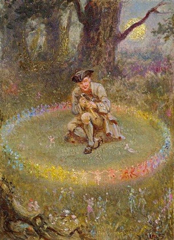 This fellow is probably in trouble – his hat is not on backwards. The Fairy Ring; the Enchanted Piper 
