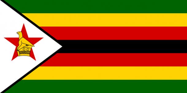 The Flag of Zimbabwe. (Public Domain)