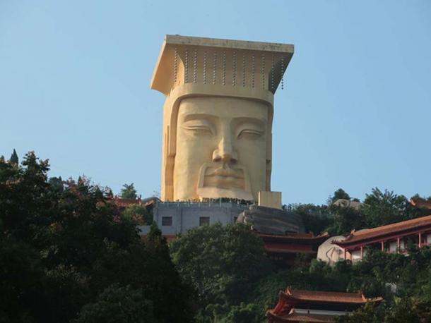 Large statue known as ‘The Ghost King’ on the hilltop at Fengdu Ghost City, Chongqing, China.