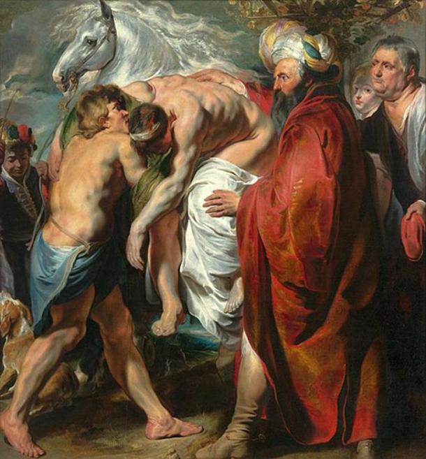 The Good Samaritan brought the man to an inn and took care of him. (Vert / Public Domain)