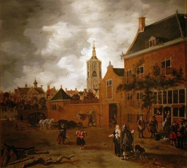 Street in The Hague by Sybrand van Beest. 