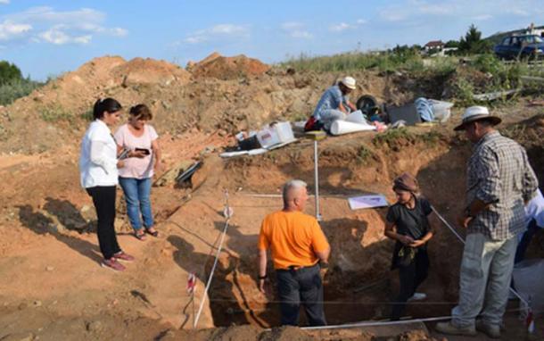 The Hellenistic era tomb found in Kozani. (Ephorate of Antiquities)
