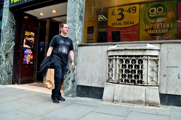 The London Stone was hidden away for years behind an iron grille on a busy city street.