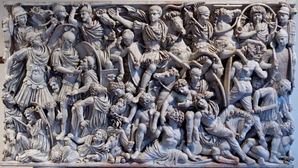 The Ludovisi sarcophagus, which depicts a battle between Romans and Goths in the third century AD. (Public Domain)
