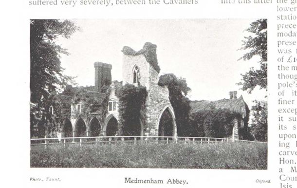 The Medmenham Abby shown in disrepair. (British Library / Public Domain)