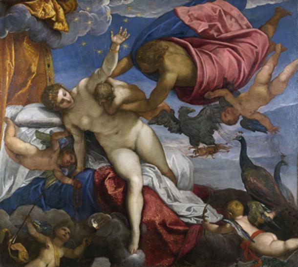 The Milky Way was created when Hera breastfeed Heracles. (Alonso de Mendoza / Public Domain)