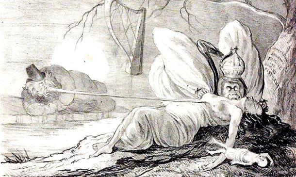Illustration from ‘The Natural History of Two Species of Irish Vampire’