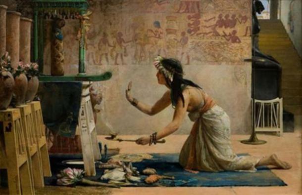 The Obsequies of an Egyptian Cat, John Reinhard Weguelin, 1886. (Public Domain)