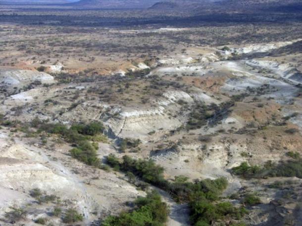 The Olorgesailie Basin in southern Kenya, which holds an archeological record of early human life spanning more than a million years. (Human Origins Program, Ryan Lavery, Smithsonian)