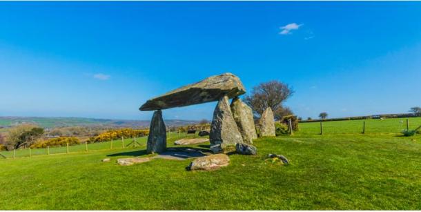 (The Pentre Ifan Neolithic Burial Chamber, West Wales, UK, which connects to the changes experienced in prehistoric Britain as Early European Farmers changed the landscape. (Tony Martin Long / Adobe Stock)