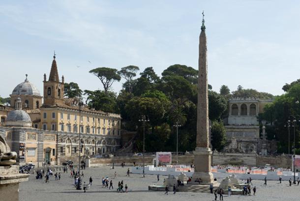 The Piazza del Popolo and the Flaminio Obelisk in Rome. Image: Wolfgang Moroder/CC BY-SA 3.0