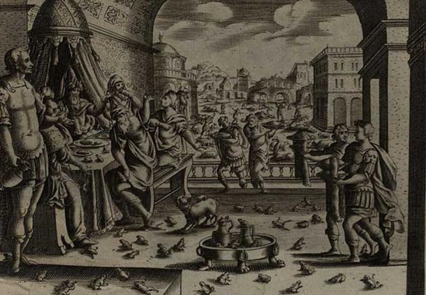 The Plague of Frogs, 1670 engraving published in