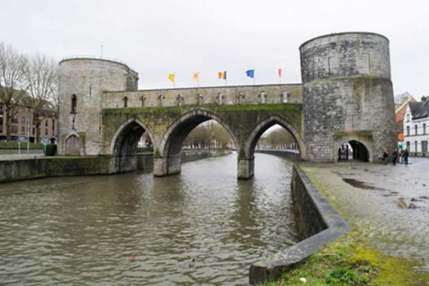 The Pont des Trous over the Scheldt River in Tournai, Belgium. Credit: David Johnston / Adobe Stock