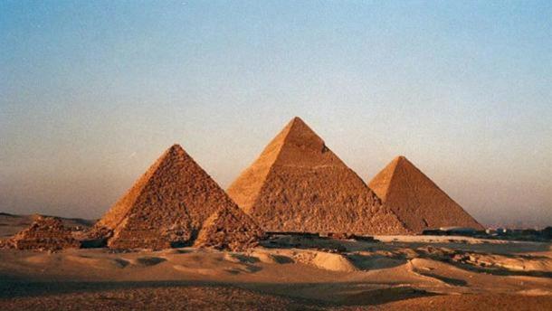 The Pyramids of Giza. 