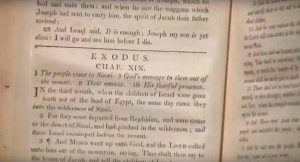 The Slave Bible does not include Exodus where God said, “Let my people go.” (Brock Hall / YouTube)