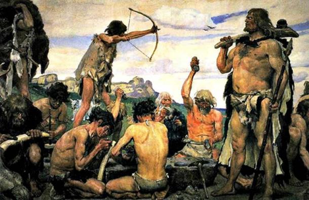 ‘The Stone Age’ (1882-1885), detail of a painting by Viktor M. Vasnetsov. 