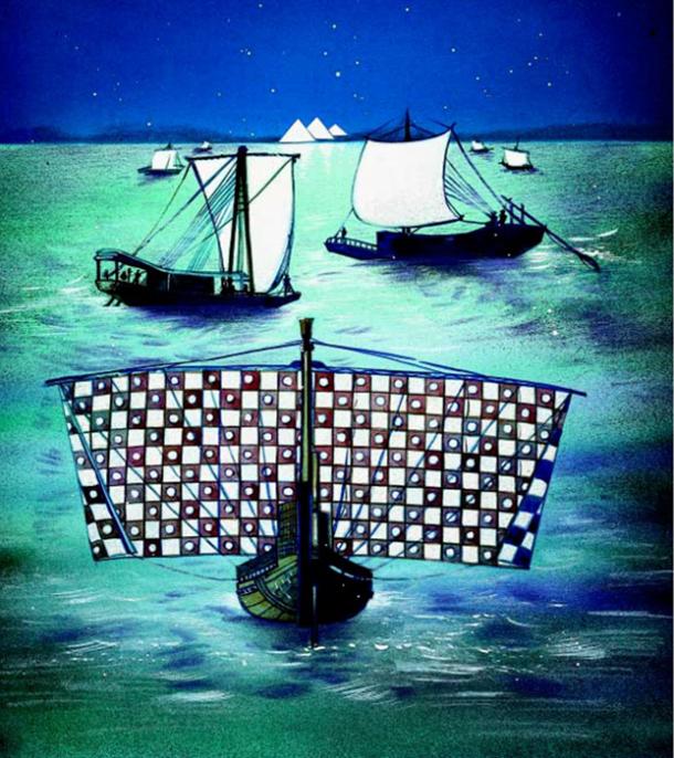 The ancient Egyptians were able to sales across the Atlantic, but it was not in the Great Boat of Khufu or its companion boats.