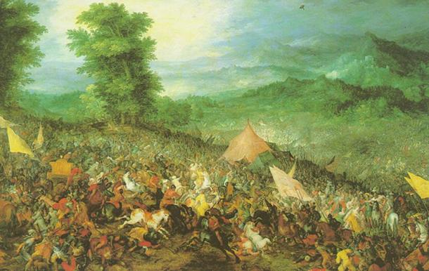 The battle of Issus as painted by Jan Brueghel the Elder. (Public Domain)