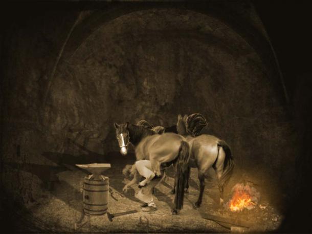 The blacksmith with horses of the Knights of Blanik. (Andurb’s Blog)