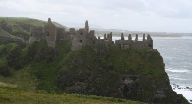 The castle overlooks the Atlantic Ocean in the far north of the Irish island