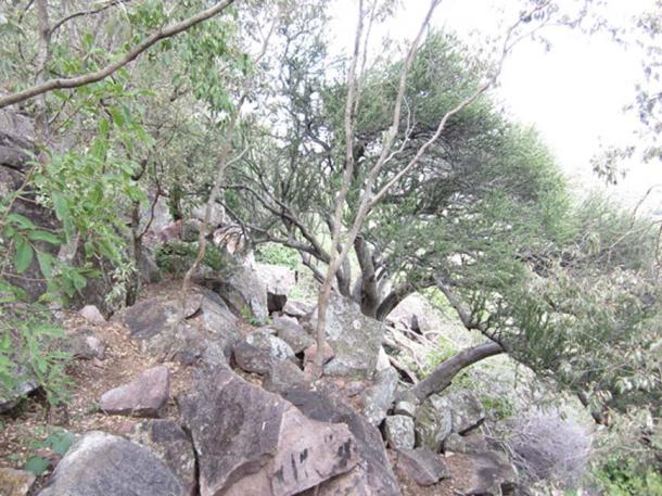 The caves are in a rocky and hilly part of Botswana. (mmakatey)