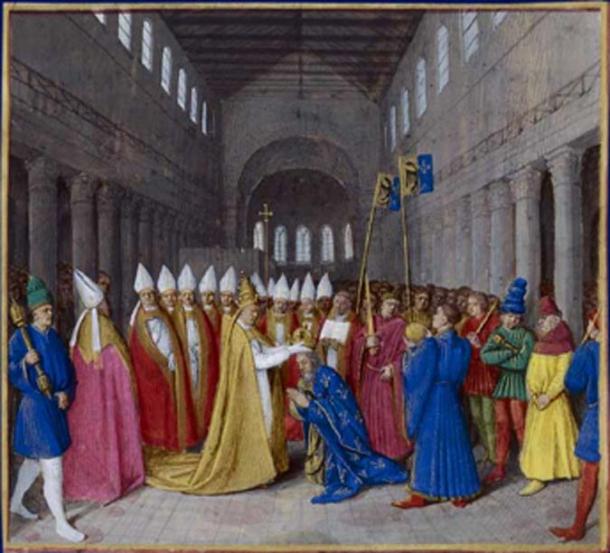 The coronation of Charlemagne, he ruled the empire of the Romans and Franks. (Yann / Public Domain)