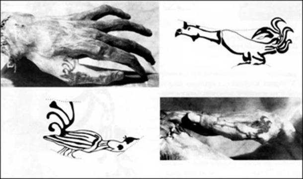 The elite couple was decorated with elaborate tattoos. (Lyudmila Barkova / Siberian Times)