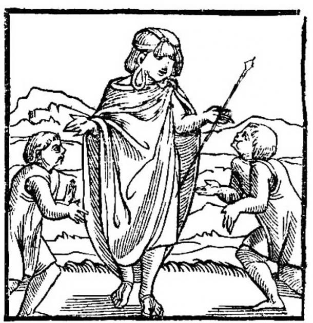 The first image of the Inca in Europe, Pedro Cieza de León, ‘Cronica del Peru’, 1553. (Public Domain)